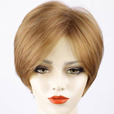 10 inch short blonde human hair wig